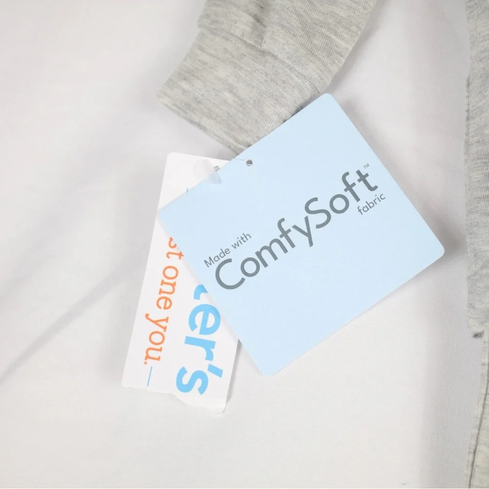 Carters Gray 2 Piece Long Sleeve Pajama Shirt & Pants Set Kids Size 6mo. - Picture 6 of 7